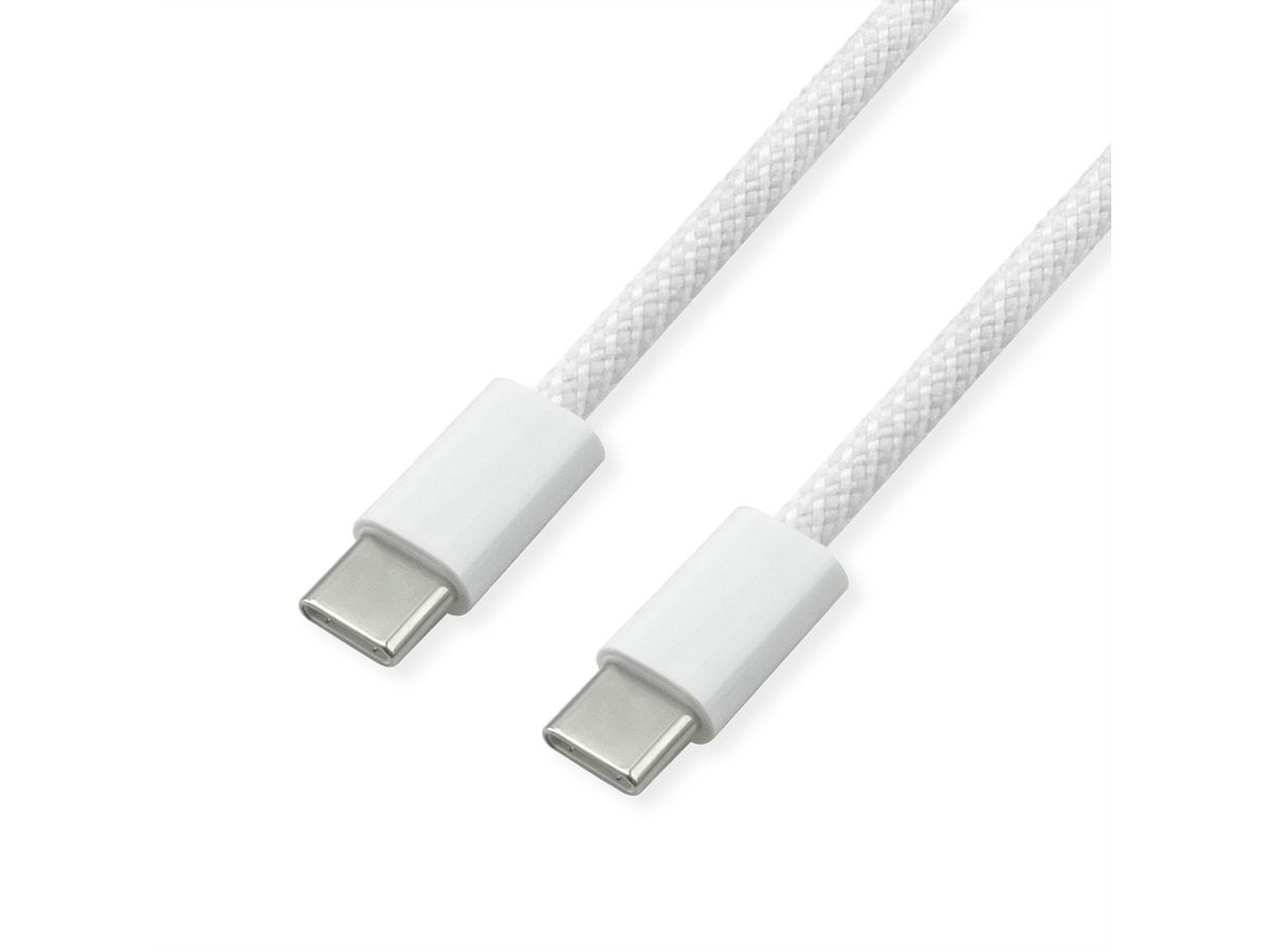 VALUE Câble USB 2.0, C–C, M/M, 60W, blanc, 3 m