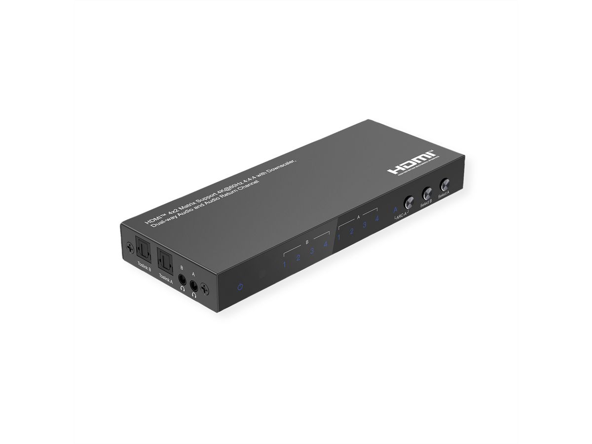 VALUE Switch Matrix HDMI 4K, 4 x 2, avec télécommande