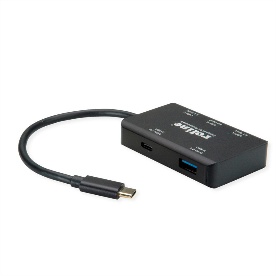 ROLINE Hub USB 3.2 Gen2 , 4 ports (2x A + 2x C), +PD(100W)