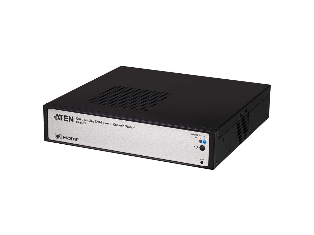 ATEN KA8585 Station console KVM sur IP à quatre écrans 4K