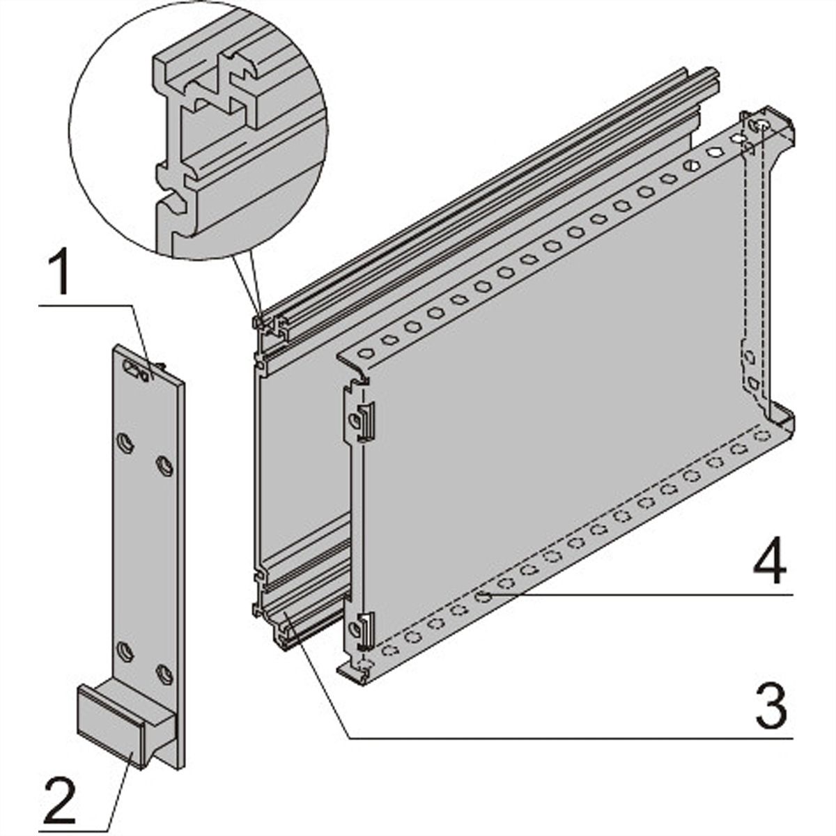 SCHROFF Frame Type Plug-In Unit PRO Kit, avec capot, non blindé, 3 U, 10 HP, 167 mm