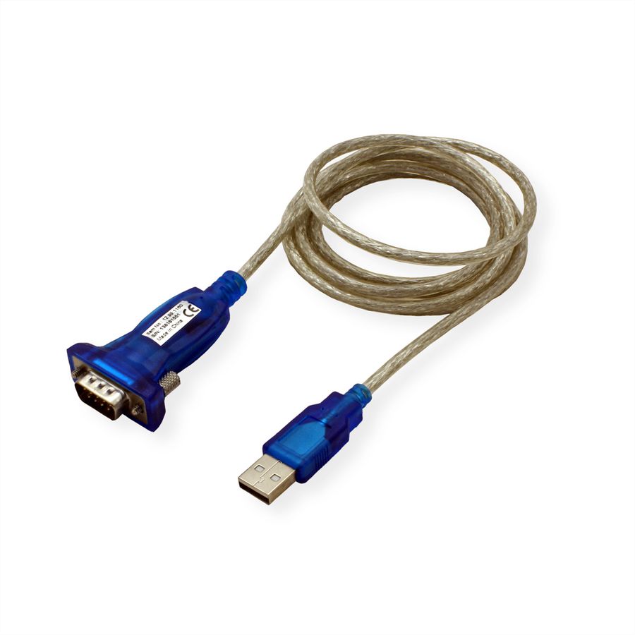VALUE Convertisseur USB / Série, turquoise, 1,8 m