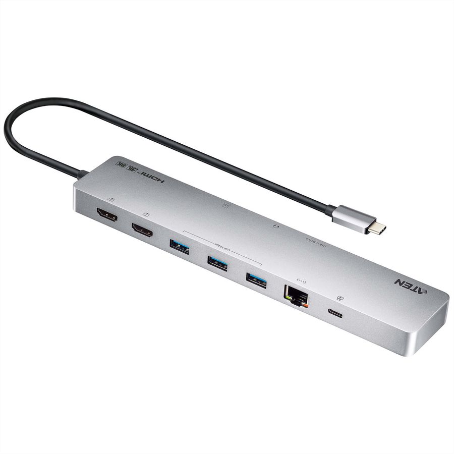ATEN UH3240 Station d'accueil multiport USB-C 11-en-1, avec passage d'alimentation