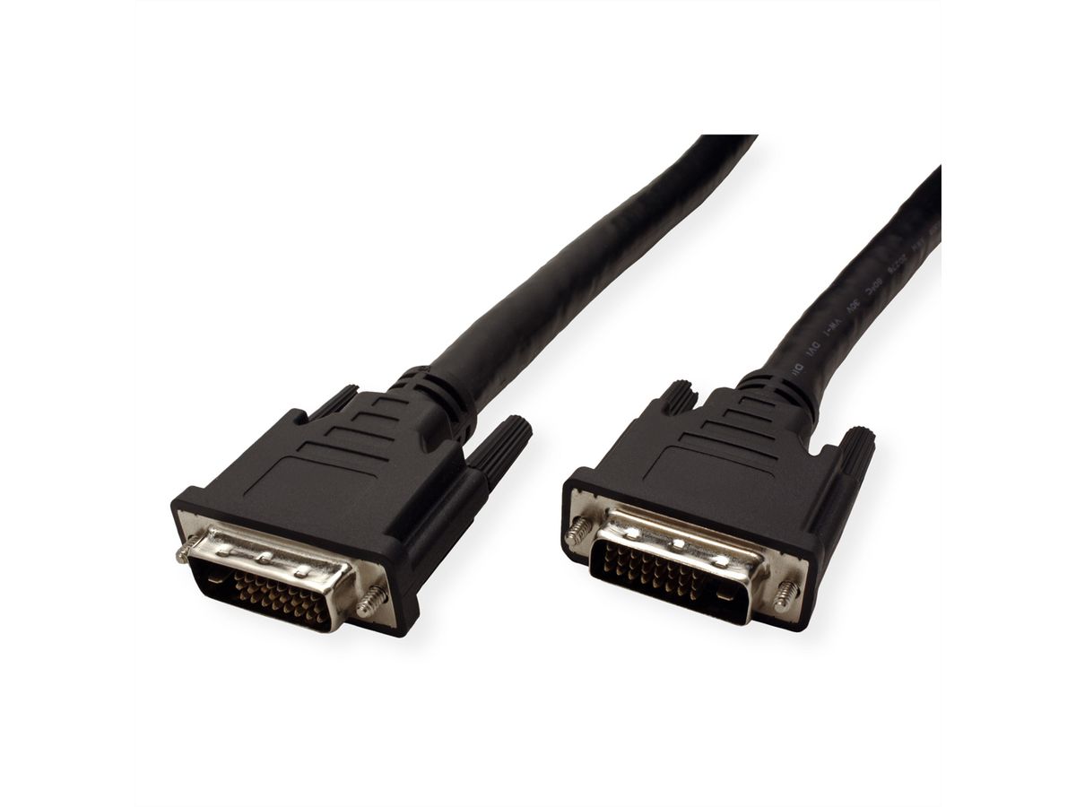 ROLINE Câble DVI pour écran, M-M, (24+1) dual link, 15 m