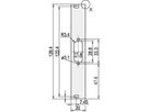 Profil en U SCHROFF Face avant, blindable, découpe Sub-D, 3 U, 4 F, 1 x 15 broches, 2,5 mm, alu, face vue anodisée, face d'appui conductrice