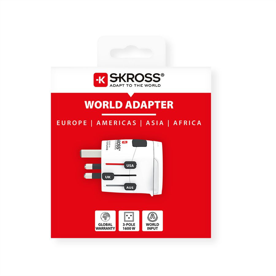 SKROSS Adaptateur de voyage universel PRO Light World, monde