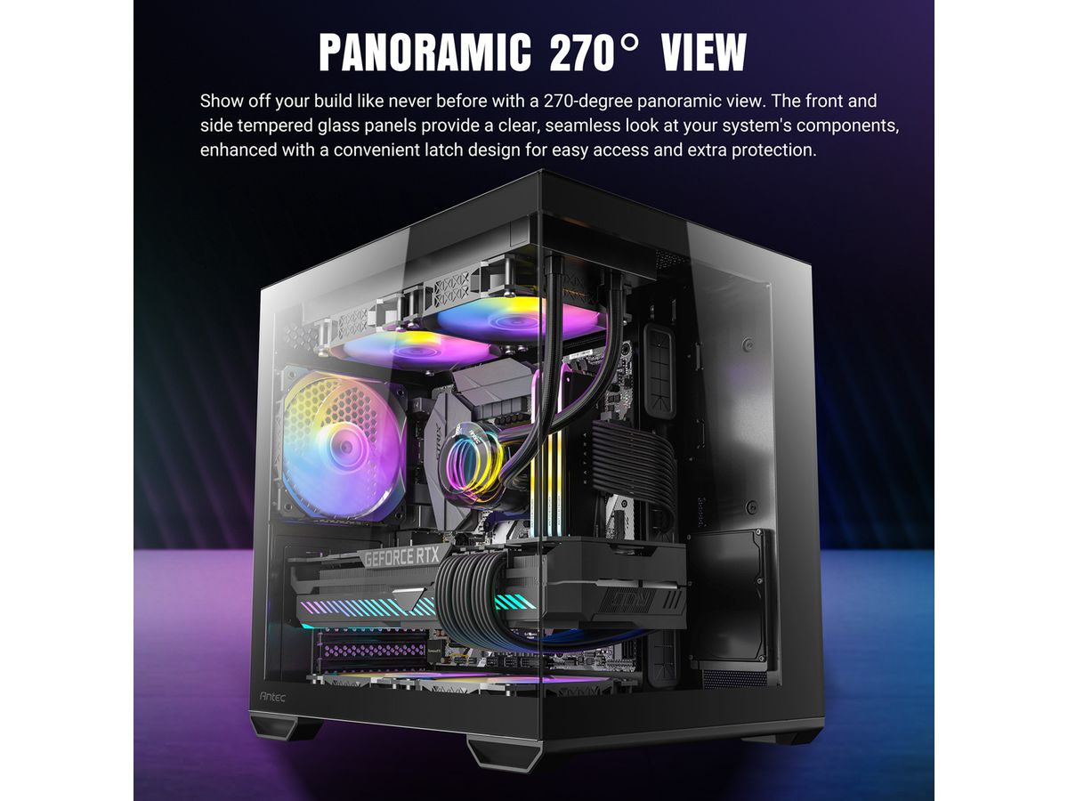 ANTEC CX60M ARGB Boîtier PC Mini Tour Micro-ATX, noir