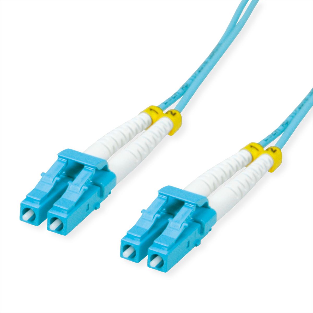 VALUE Câble FO 50/125µm OM3, LC/LC, LSOH, Low-Loss, turquoise, 0,5 m