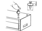 Pied en plastique SCHROFF pour mallettes, hauteur 7,2 mm