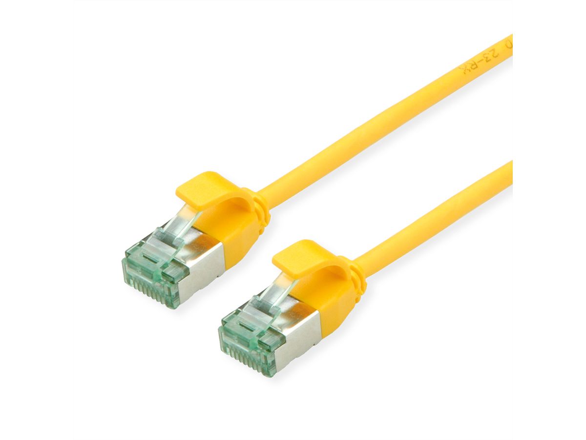ROLINE RM Cordon DataCenter U/FTP Cat.6A (Classe EA), slim, jaune, 1,5 m