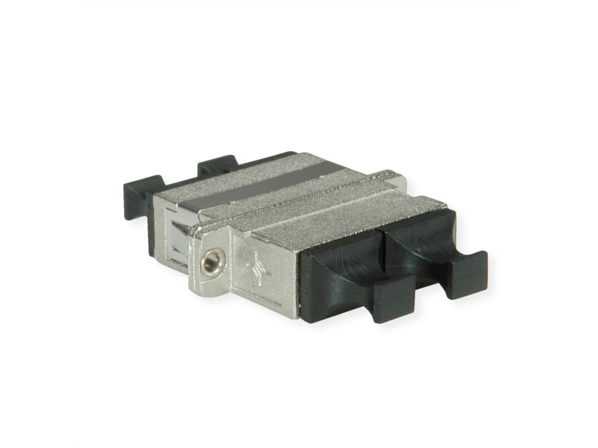 TELEGÄRTNER Coupleur SC Duplex, Singlemode et Multimode, Manchon en céramique, boîtier en métal, gris