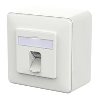 METZ CONNECT E-DAT C6A IDC Prise, 1 port, apparent (AP), blanc signalisation brillant