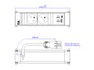 BACHMANN POWER FRAME 2xUTE 1xUSB A/C 22W 0,2m GST18