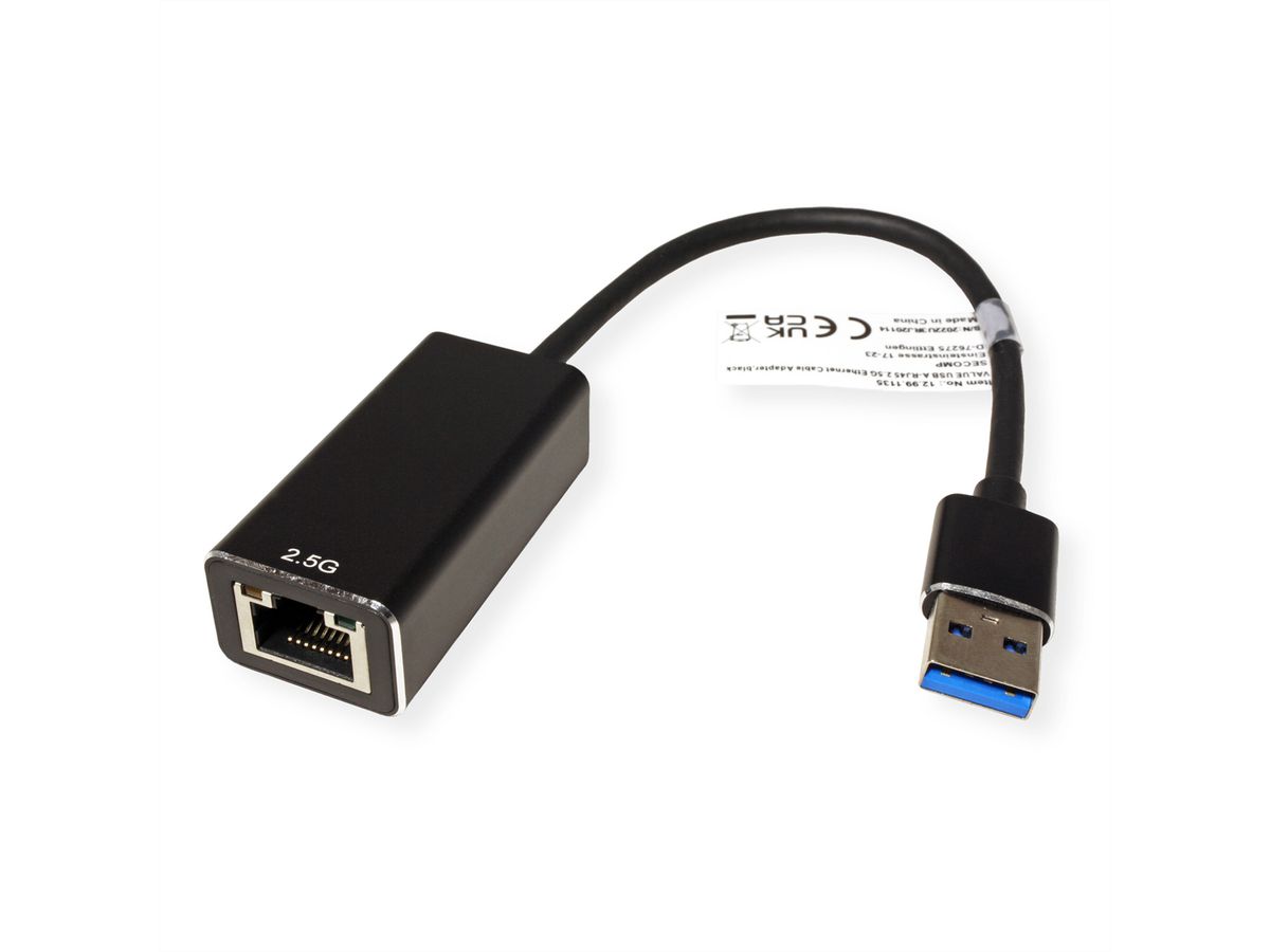 VALUE Convertisseur USB 3.2 Gen 1 type A - 2.5 Gigabit Ethernet