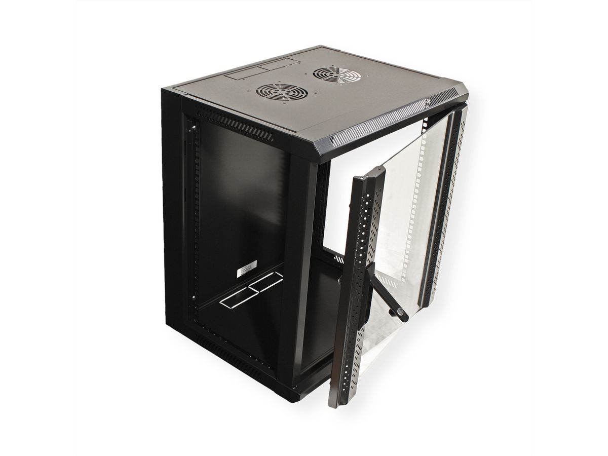 VALUE Armoire murale 12 UH (HxLxP) 640x570x450mm, noir