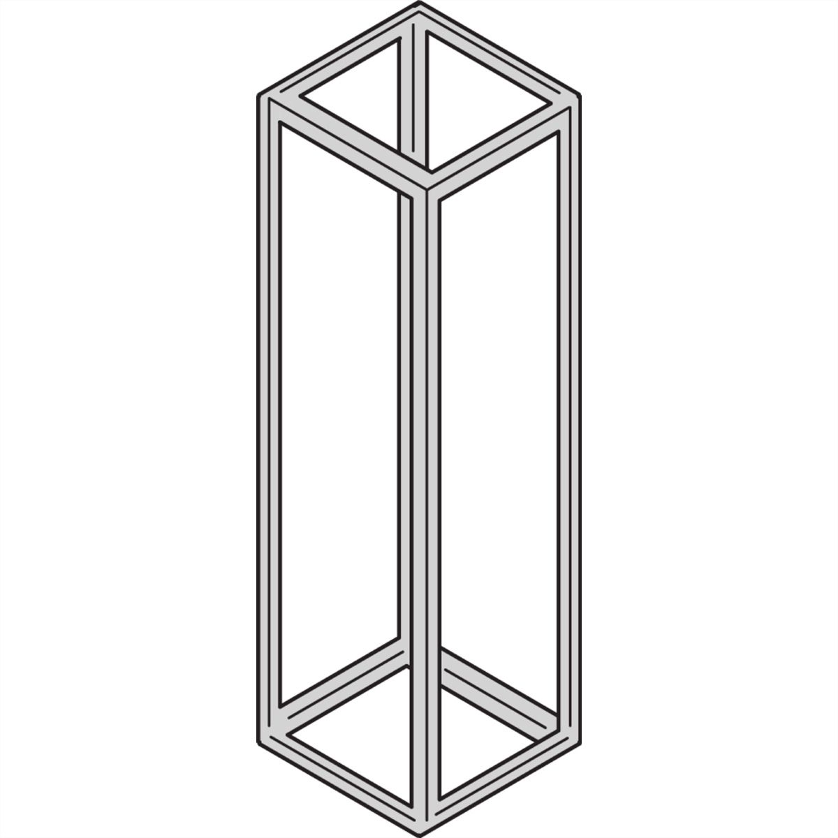 Cadre d'armoire Varistar SCHROFF, Slim-Line, 2000H 600W 900D