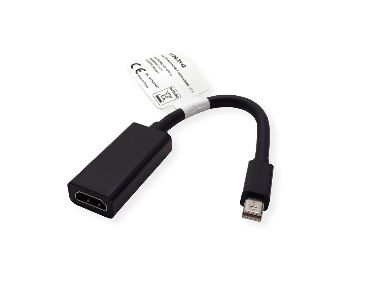 VALUE Adaptateur Mini DisplayPort-HDMI, v1.2, MiniDP M - HDMI F