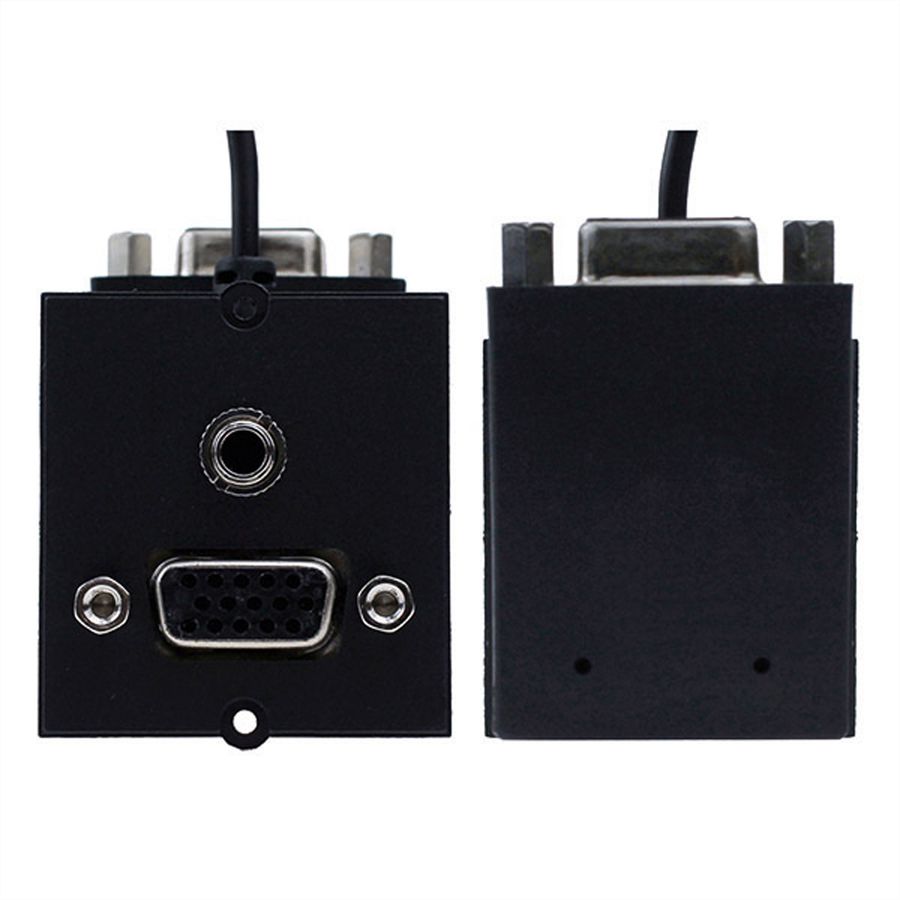 BACHMANN Cadre 1xVGA+ 3,5mm, Sortie sur côté à 90°