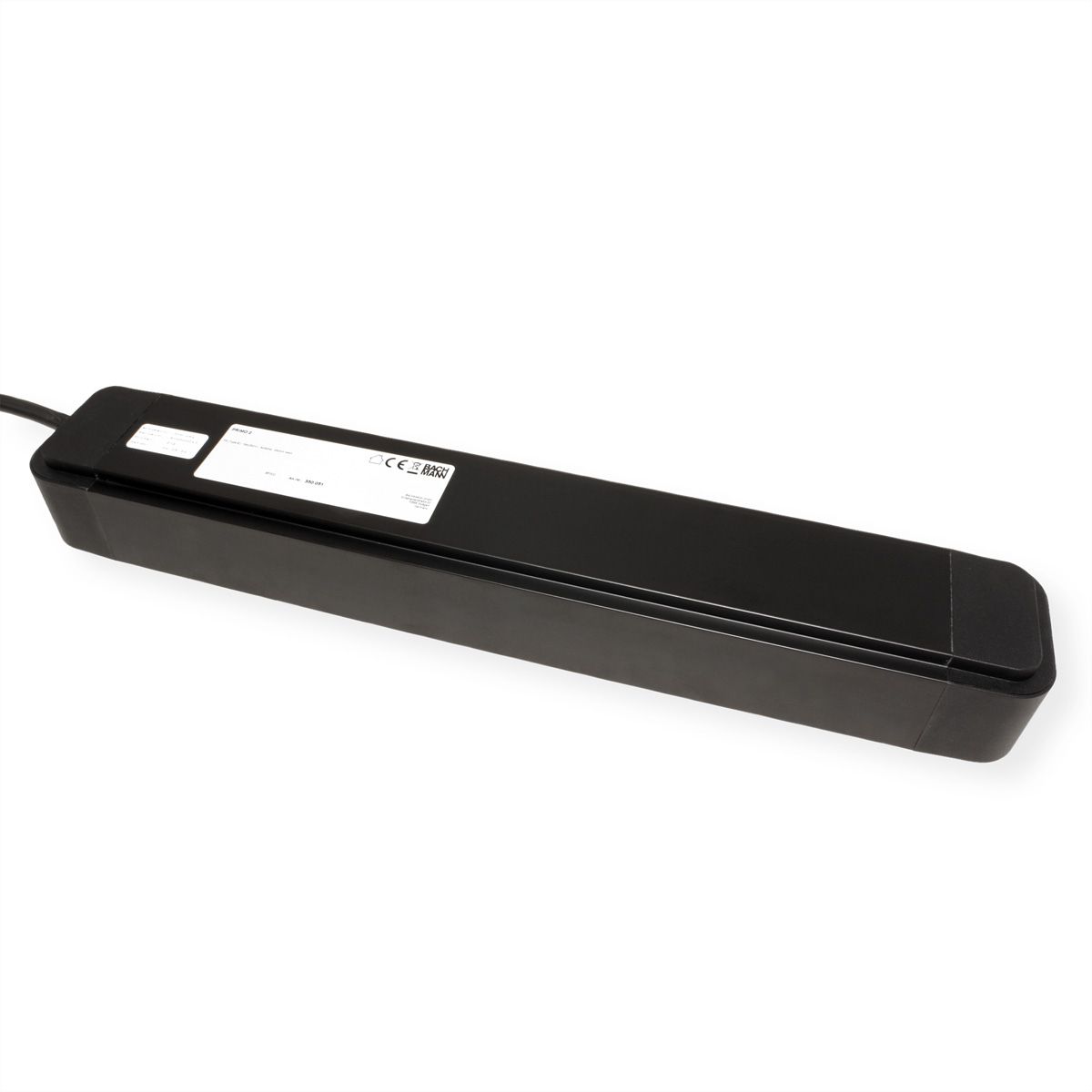 BACHMANN PRIMO2 Prise multiple 6x UTE, aluminium, noir, 2 m