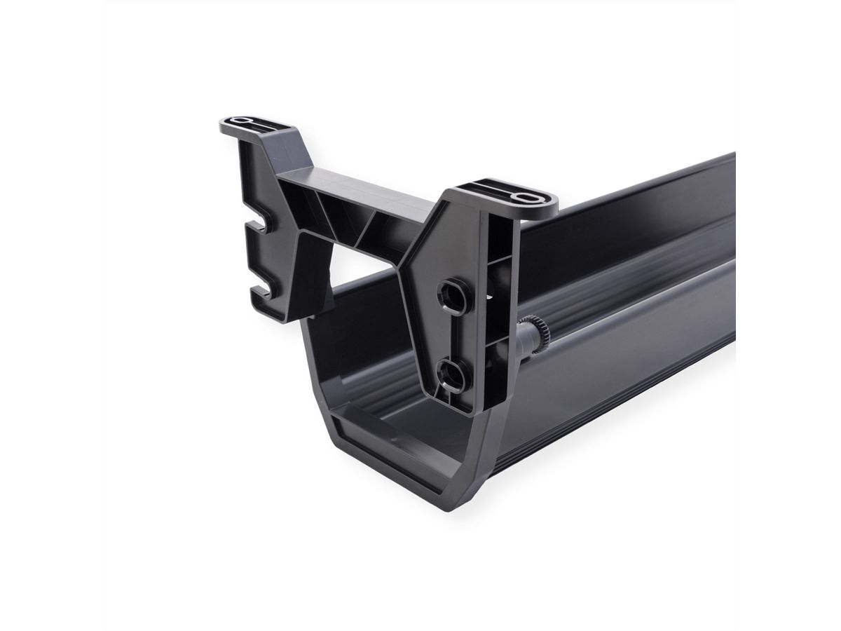 ROLINE Easy2Open Canal de câbles, montage sous le bureau, noir, 44,9 cm