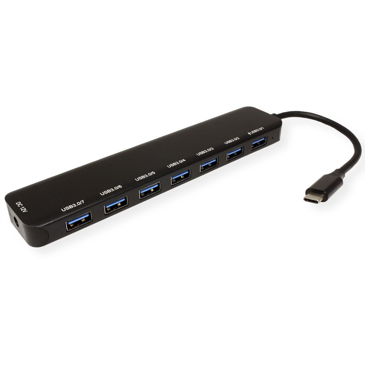 VALUE Hub USB 3.2 Gen 1, 7 ports, prise type C