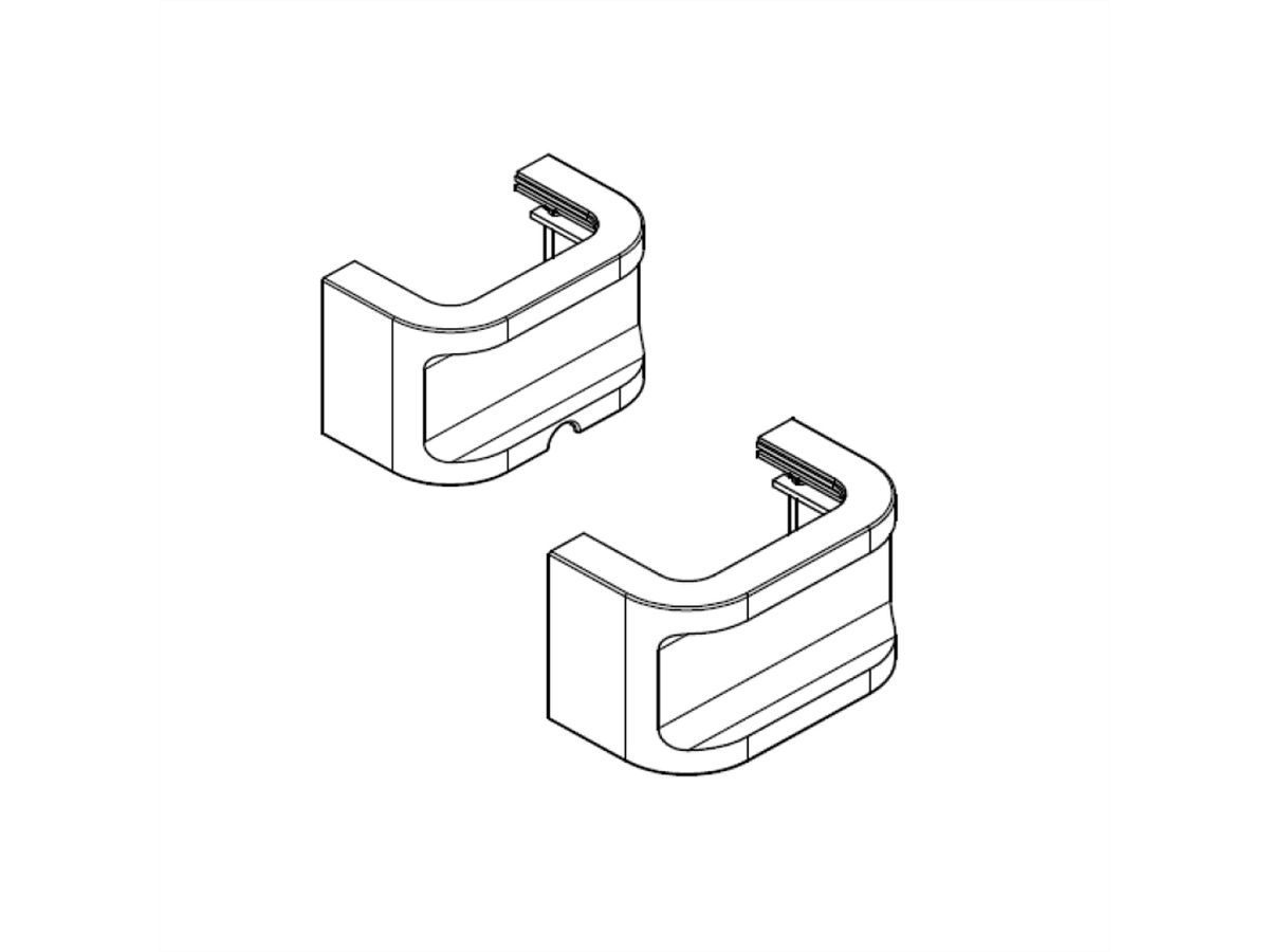 BACHMANN Prise multiple, 12x, aluminium, noir