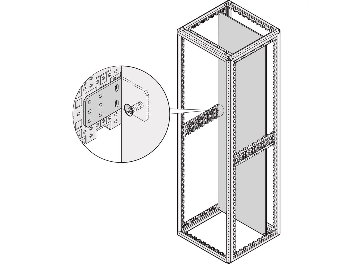 Plaque de montage Varistar SCHROFF Support de renforcement