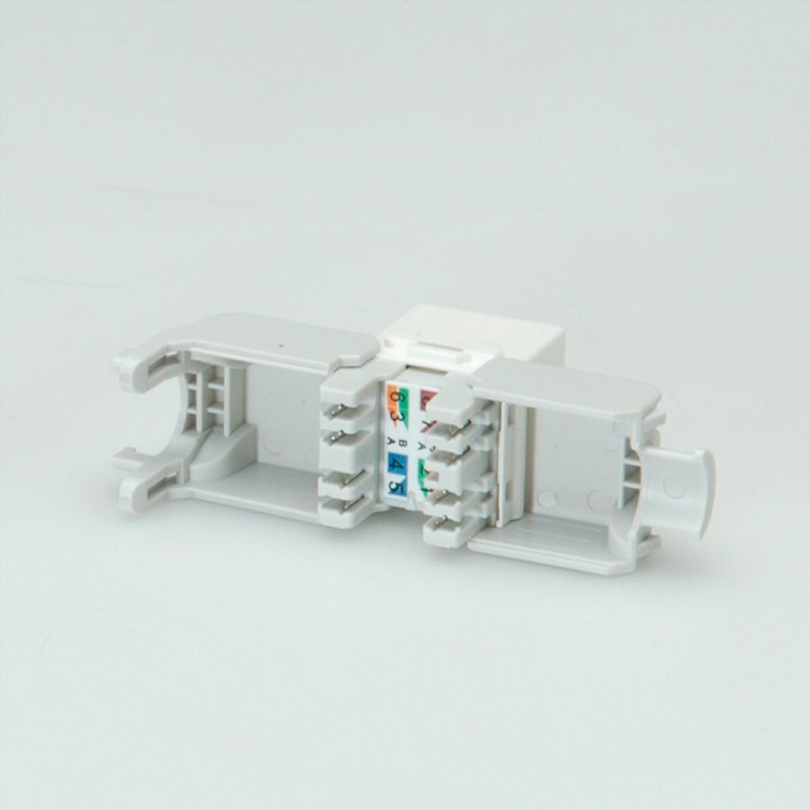 ROLINE Keystone Cat.6 (Classe E) , non blindé, sans outil, blanc
