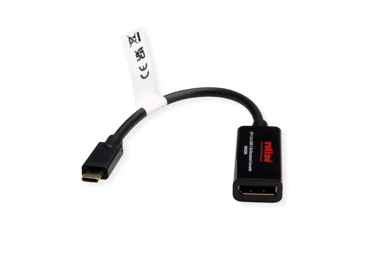 ROLINE Câble adaptateur USB type C - DisplayPort, v1.2, M/F, bidirectionnel, 0,2 m