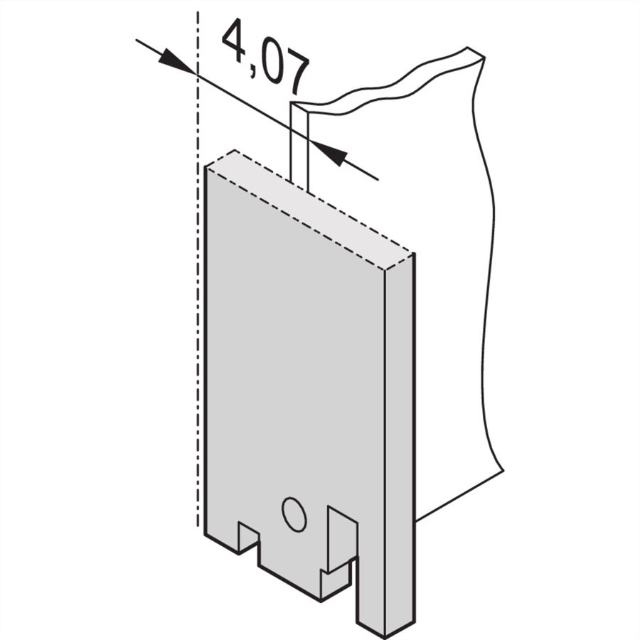 SCHROFF Face avant 19", neutre, 3U, 4 CV, 2,5 mm, alu, RAL 7035