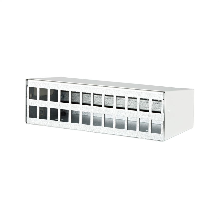 METZ CONNECT  Keystone boîtier en saillie 2x12 ports blanc pur, non équipé