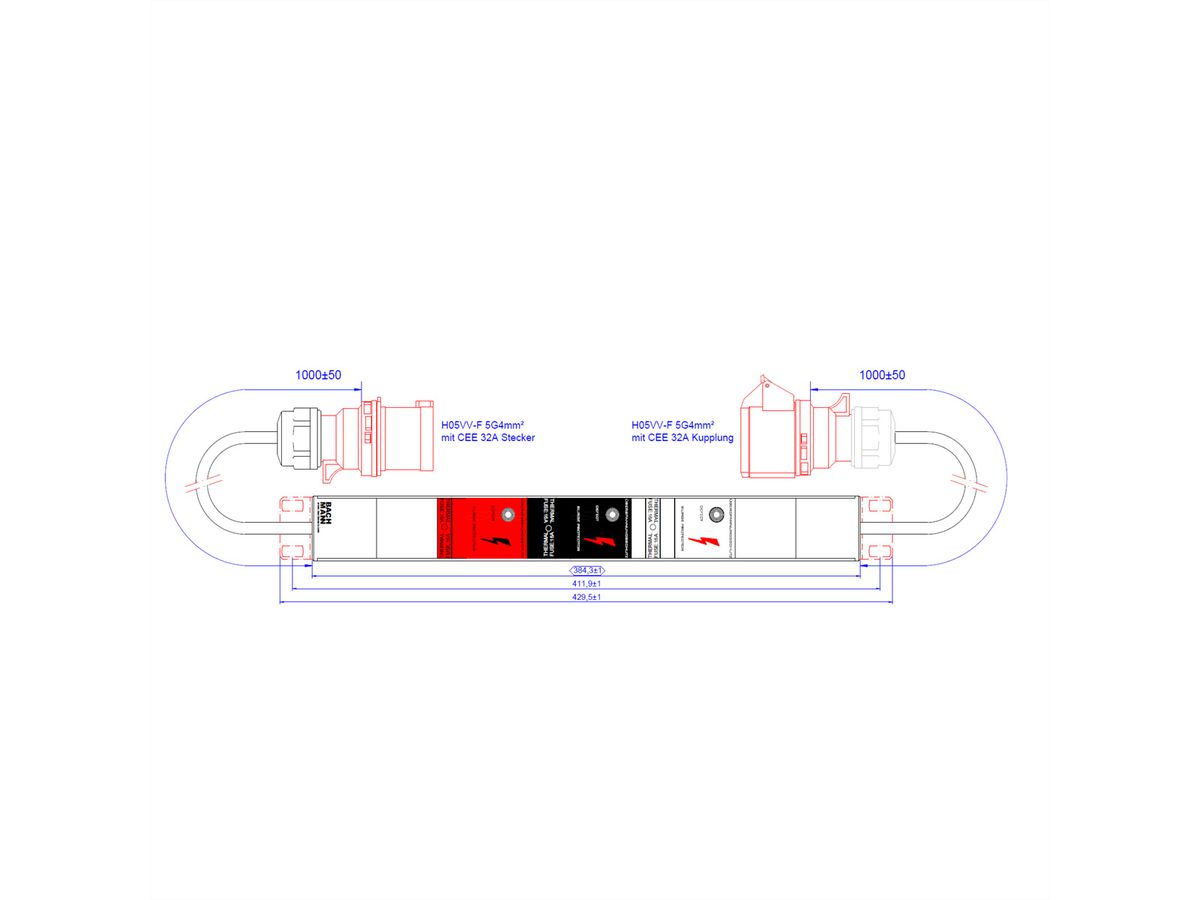 BACHMANN ALU 1U VM 3xSPD sans LED