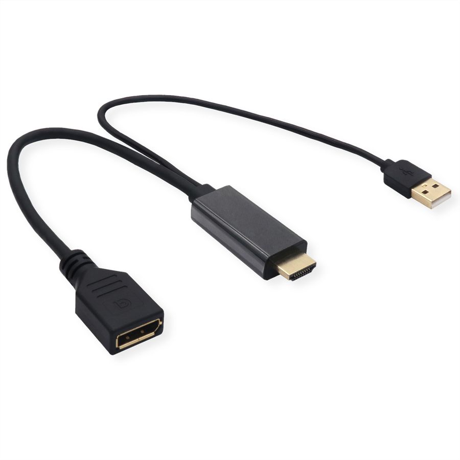 VALUE Adaptateur 4K HDMI - DisplayPort, v1.2, HDMI M - DP F