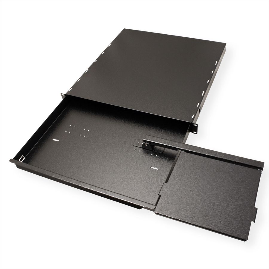 Tiroir clavier 19" 1UH, sans clavier, noir