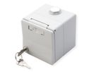 METZ CONNECT Boîtier apparent pour module IP44 , Couvercle rabattable + serrure, 2 ports non équipés , gris