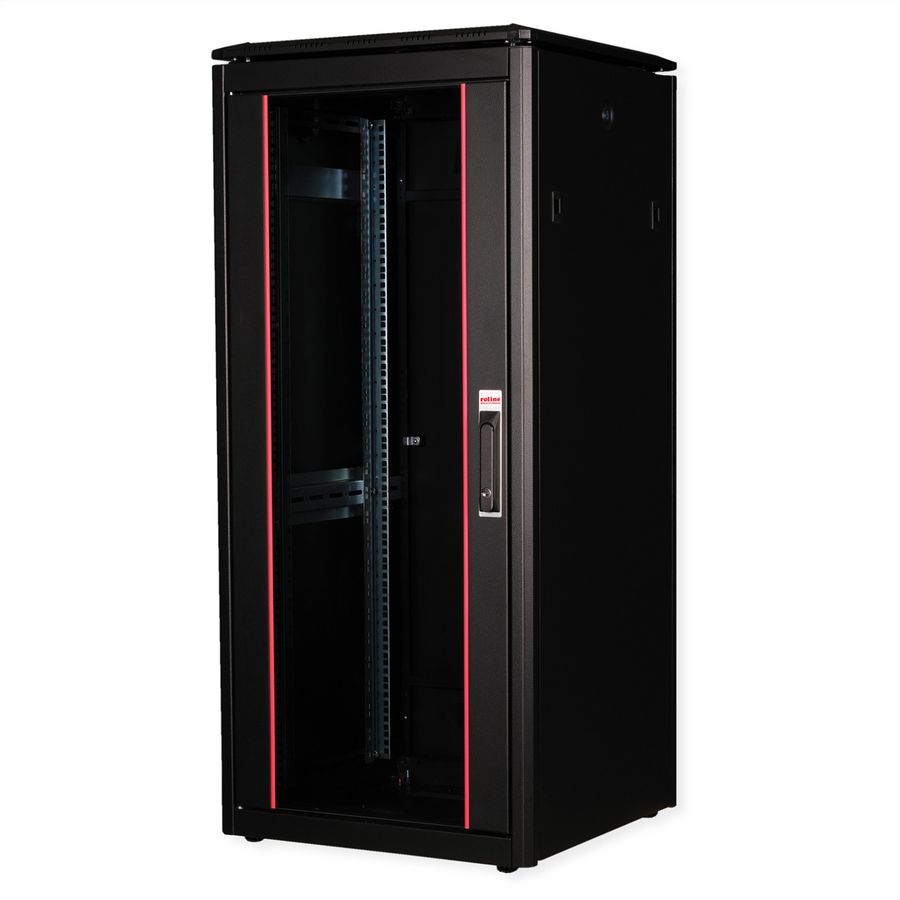 ROLINE 19" Baie réseau Pro 26U, 600x600 LxP Porte verre noir