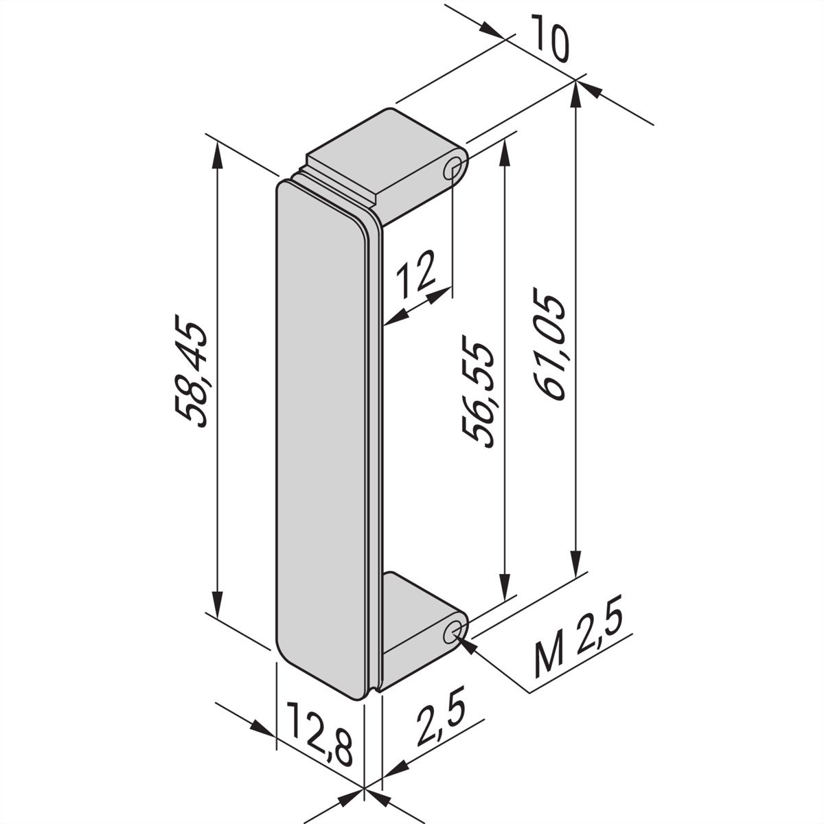 Collerette SCHROFF pour les découpes de la face avant de la mezzanine FMC, VITA 57.1