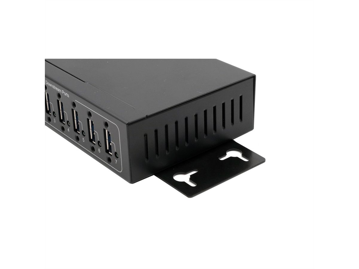 EXSYS EX-11214HMVS HUB 4 ports USB 2.0 métal avec alimentation 5V/2A Genesys Chipset