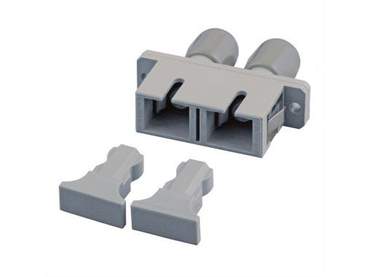 Coupleur-adaptateur FO MM, SC/ST duplex, gris