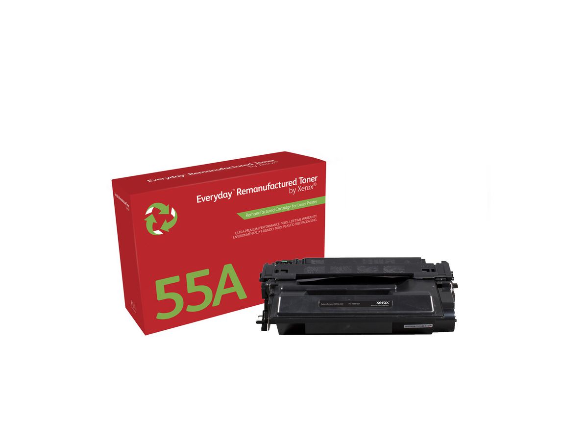 Remanufacturé Everyday Toner Noir de Xerox pour HP 55A (CE255A), Capacité standard