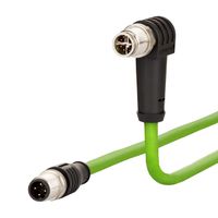 METZ CONNECT Câble Ethernet industriel M12 droit-coudé, codage X, 1 m