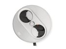 BACHMANN TWIST 2 1xUTE 1xUSB A/C 22W 2,0m AEH aspect inox rond, Mesure p.Sd. H05VV-F 3G2,5 CEE3x16A LAN