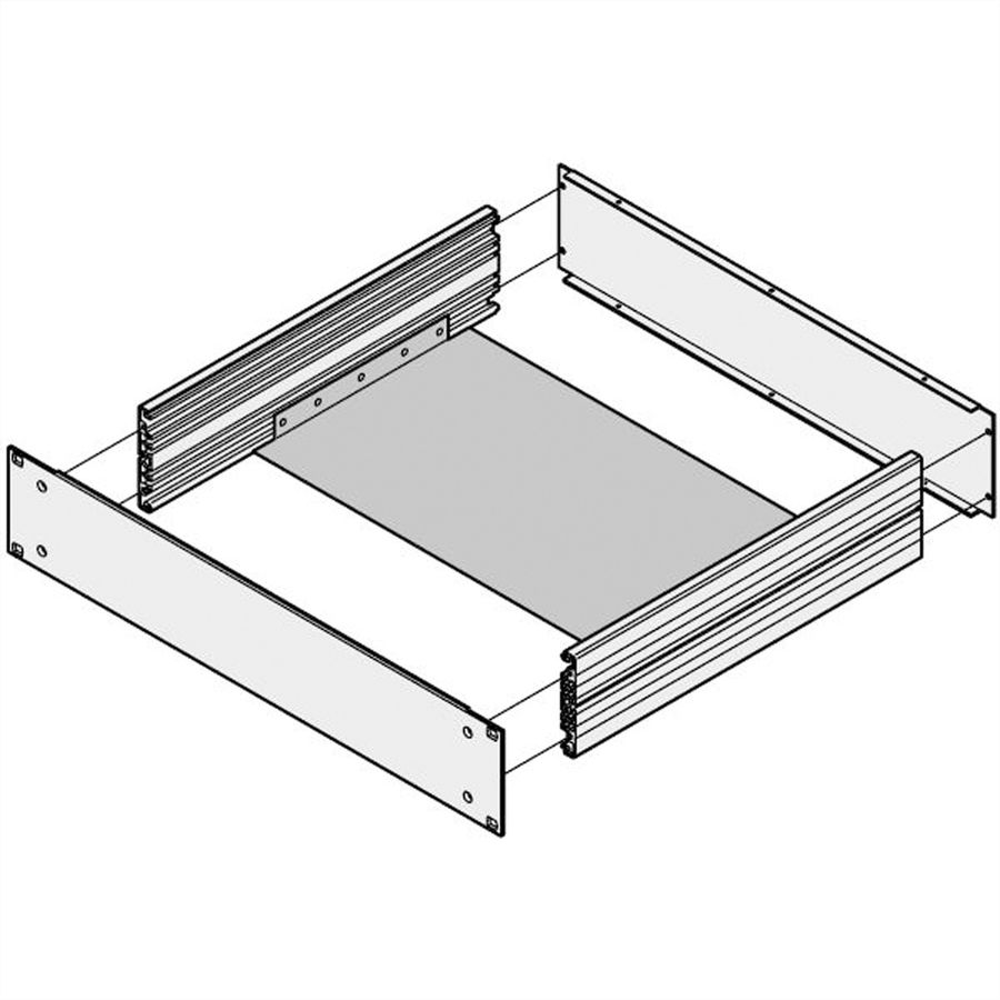 Plaque de montage MultipacPRO SCHROFF, profondeur 150 mm