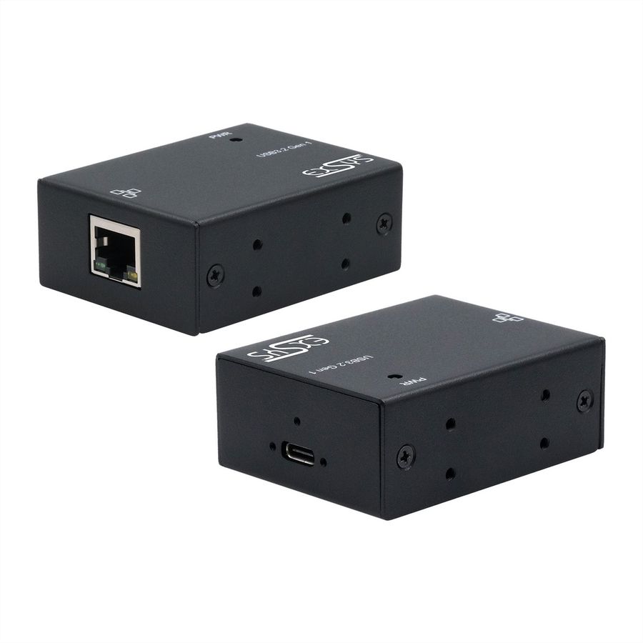 EXSYS EX-13020HMV USB 3.2 type C vers Ethernet 1 Gigabit, kit rail DIN inclus