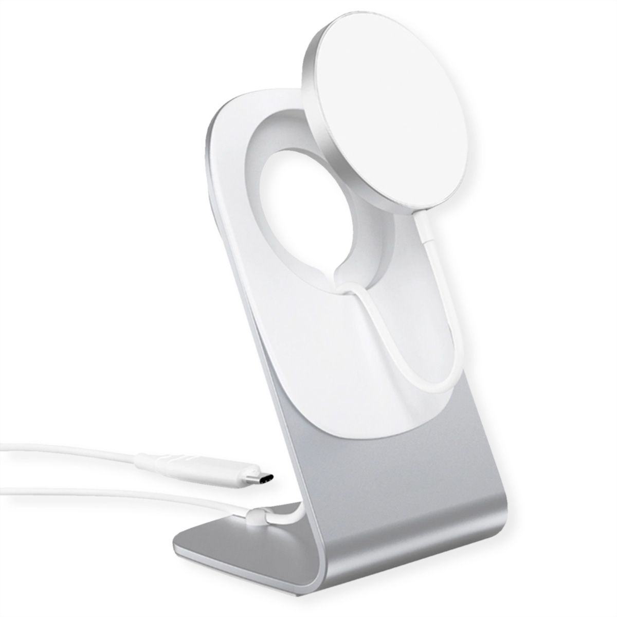 ROLINE Chargeur à induction magnétique avec pied pour appareils mobiles, 15W