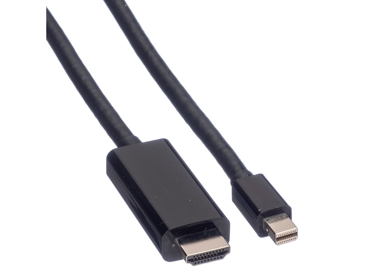 VALUE Mini DisplayPort Câble, Mini DP - UHDTV, M/M, noir, 2 m