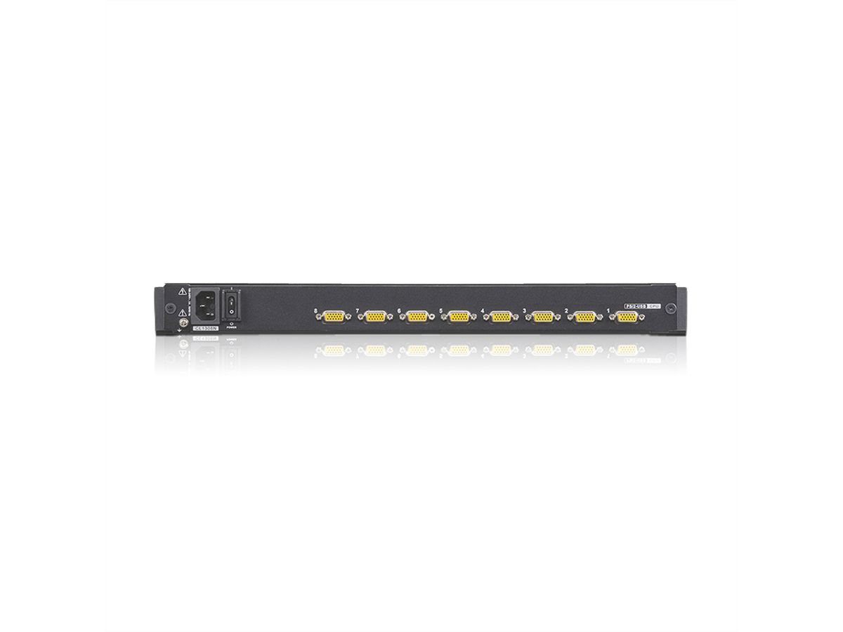 ATEN CL1308N Commutateur KVM, 48cm TFT, VGA, PS/2-USB, 8 ports, US-Layout