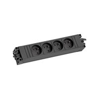 BACHMANN STEP BASE 4xUTE GST18, CEE 7/7 fiche de contact de protection C19 1m, noir