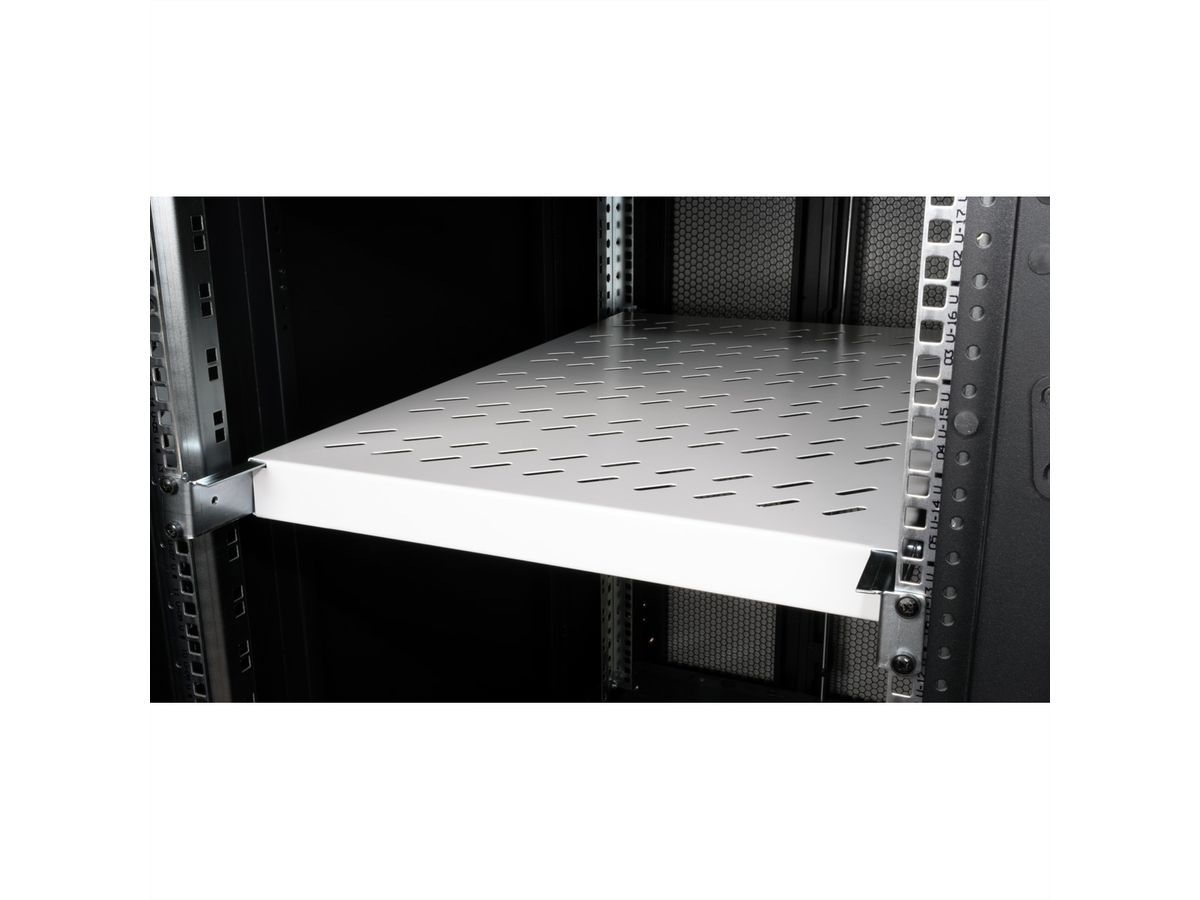 ROLINE 19" Etagère 1U, réglable 770P 50 kg gris