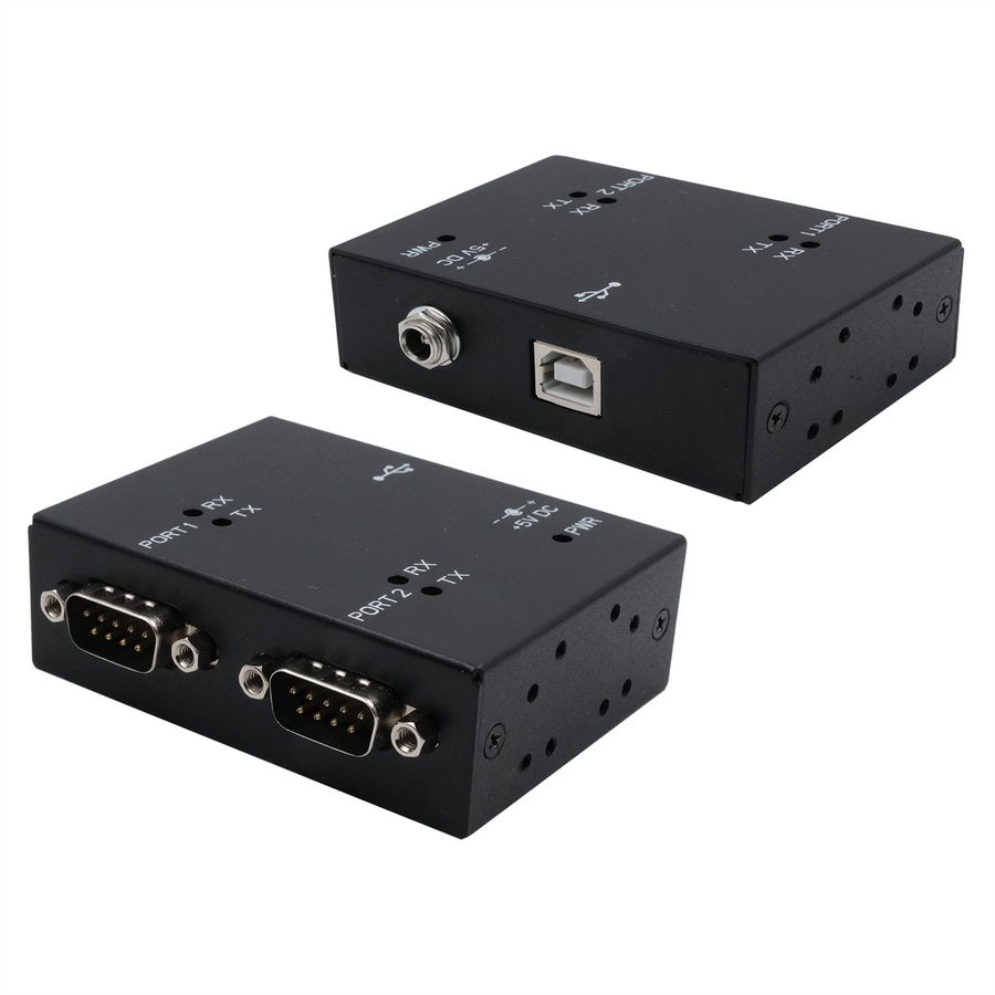 EXSYS EX-13072HM USB 2.0 vers 2 ports série RS-232 Boîtier métallique Kit de puces FTDI